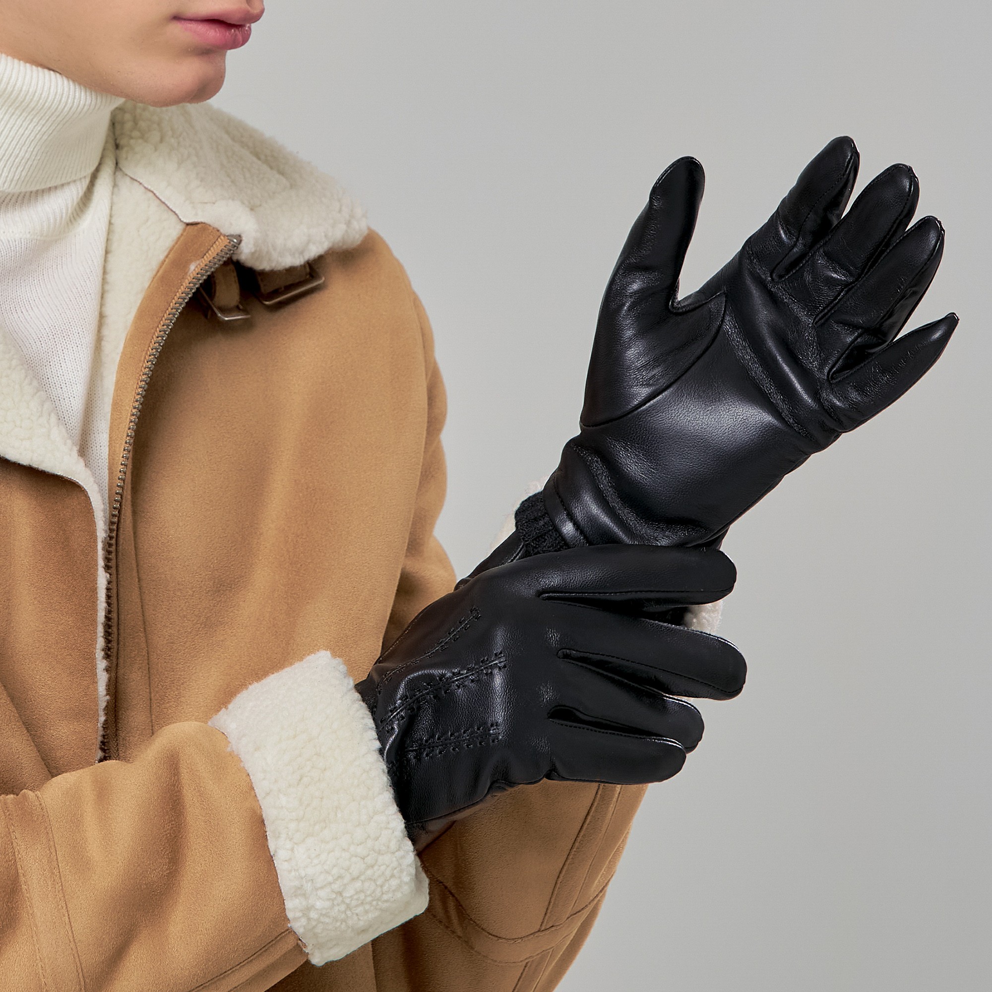 Др.Коффер H760129-236-04 перчатки (9,5), размер 9, цвет черный - фото 2