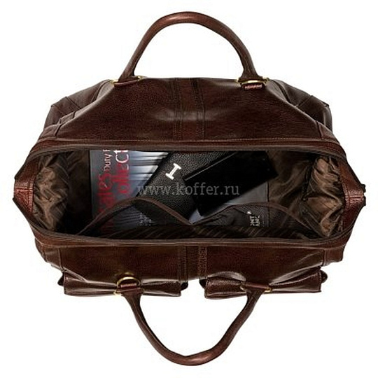 Коричневая сумка для путешествий с наружными карманами Dr.Koffer B48394-2-9