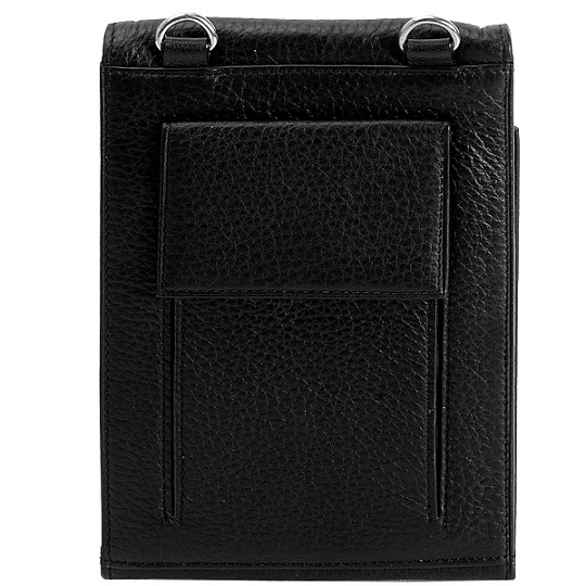 Многофункциональный черный кошелек, выполненный в классическом стиле Dr.Koffer X26831-1-4